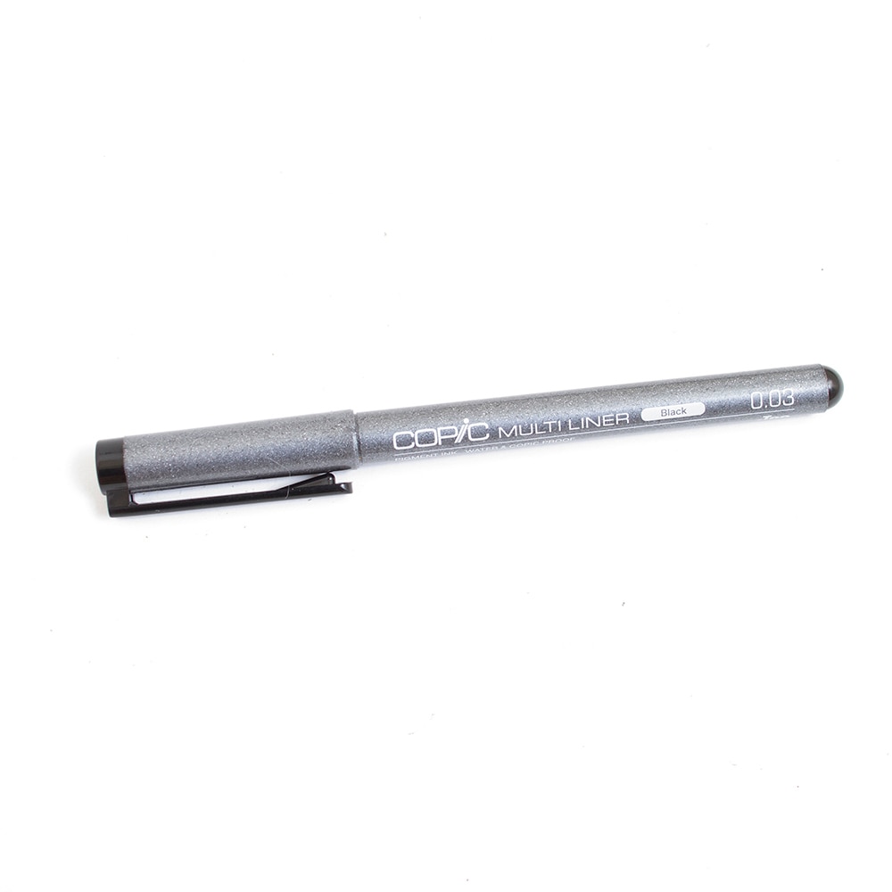 Copic, Fine Pen, Multiliner, Art & School, 55195, Black, 0.03-09